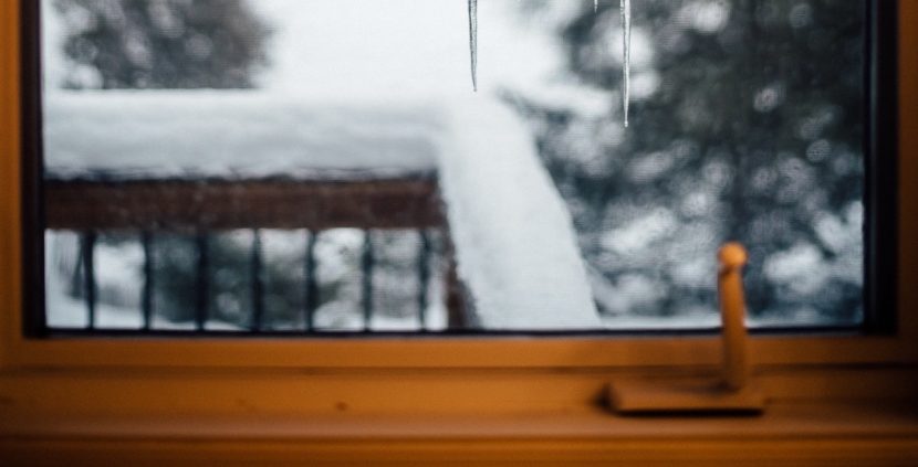ľad na okne